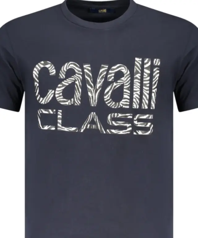 Cavalli Class - Ανδρική Μπλούζα T-Shirt Short Sleeve TXT61DJD060-04502 Μπλε 3