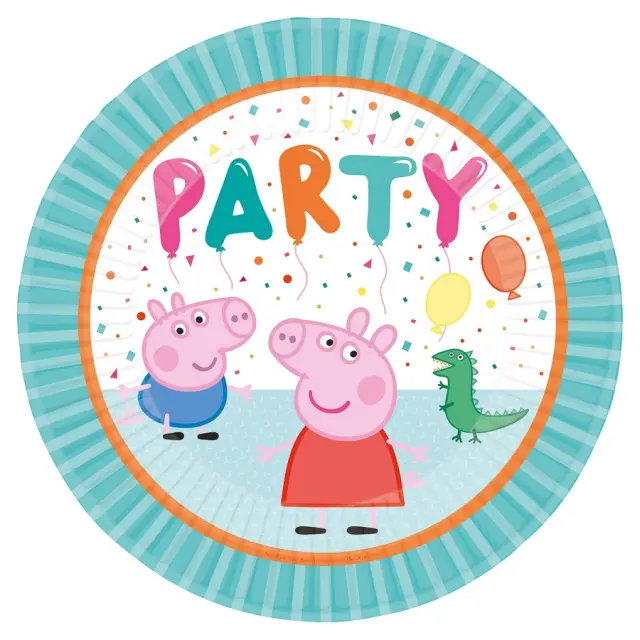 Πιάτα φαγητού χαρτ. 23 εκ Peppa Pig /8 τεμ