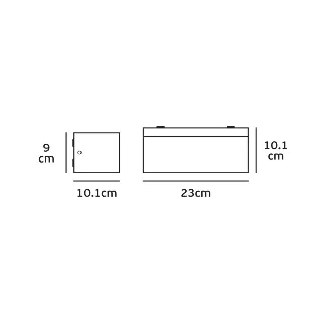 Pam Φωτιστικό Led τοίχου Up/down 12W 4000K IP65 23x9x10.1cm ανθρακί 2