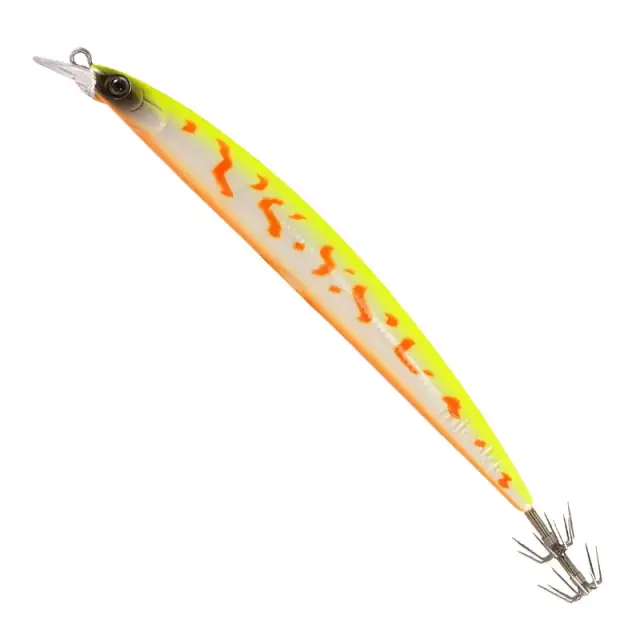 Καλαμαριέρα Misaki Squid Minnow – Τεχνητό Trolling για Καλαμάρια 125mm MISM12/TC Chartreuse Tiger - UV Glow
