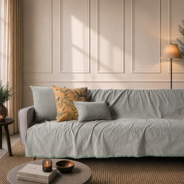 Ριχτάρι Dayton 16 Green Taupe TEORAN Τριθέσιο 180x300cm 2