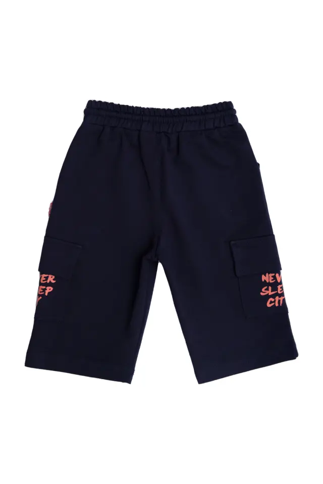 Shorts Kid Never Sleep City Μπλε Σκούρο 2