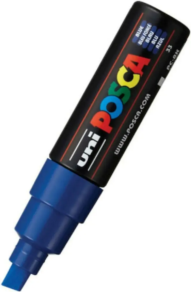 Posca Μαρκαδόρος PC-8K Χονδρός 8mm blue