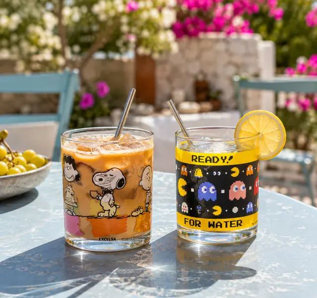 Excelsa Σετ 3 Ποτήρια γυάλινα(250ml): Peanuts 3