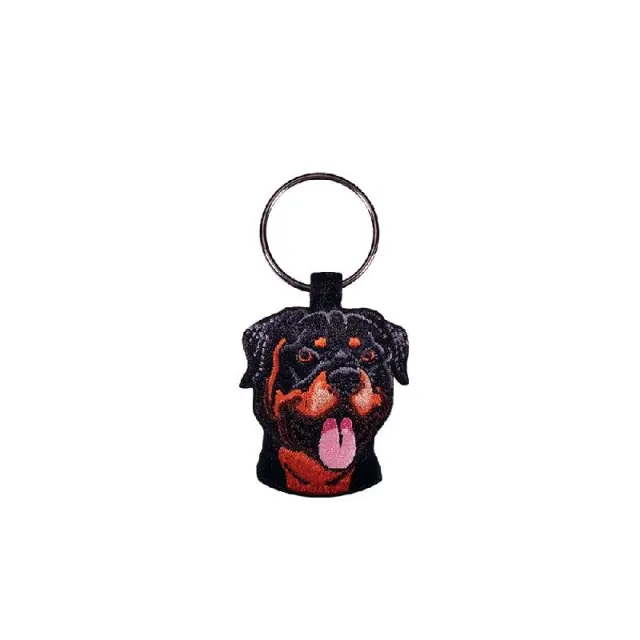 ActionLab Κεντητό Μπρελόκ Rottweiler Μονόχρωμο 2
