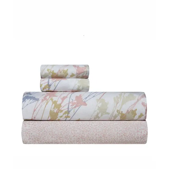 Σετ Σεντόνια Ημίδιπλα 3 Τεμαχίων Kentia Breza 18 Dusty Pink- Lilac- Light Green 190x270 3