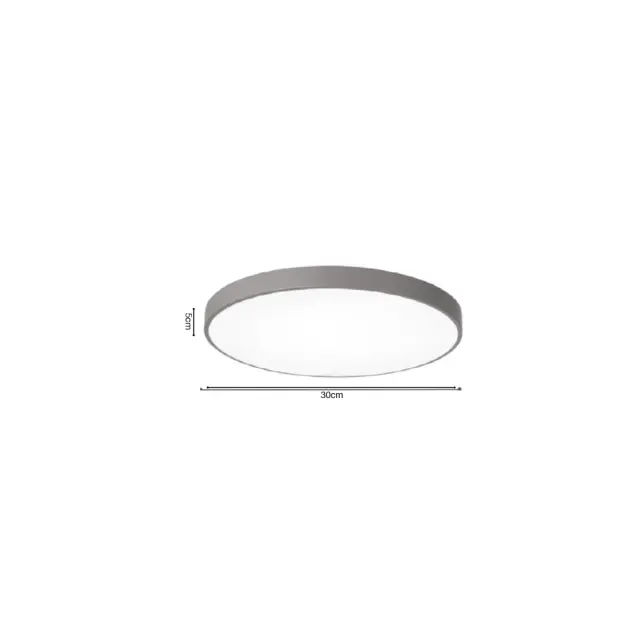 InLight Πλαφονιέρα οροφής LED 20W 3CCT (by switch on base) από μαύρο μέταλλο και ακρυλικό D:30cm (42035-D-Black) 2
