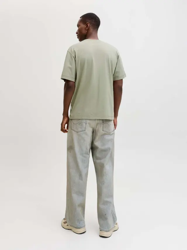 JORNORREBRO EMB TEE SS CREW NECK NOOS Seagrass 2