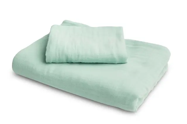 Σετ Παπλωματοθήκη - Μαξιλαροθήκη Muslin Sensillo Mint 43791