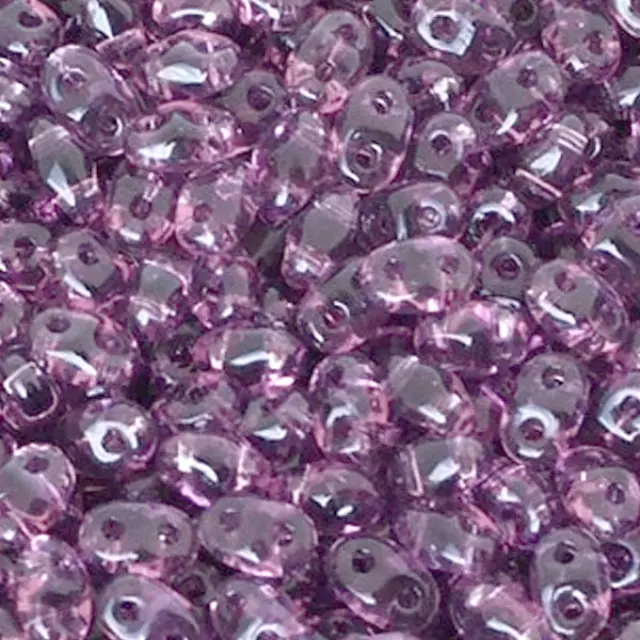 Χάντρα MiniDuo - Amethyst 2x4mm ~7gr
