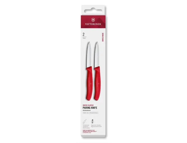 Σετ Μαχαίρια Γενικής Χρήσης Victorinox Swiss Classic με μήκος λεπίδας 8cm - Red - 2 τεμάχια6.7601.2C1 2