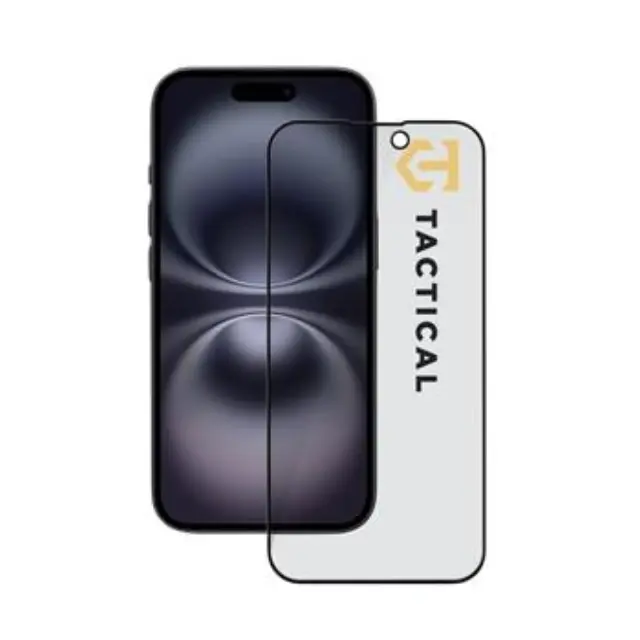 Tactical Glass Shield Privacy Stealth 5D for Apple iPhone 15/16 Black