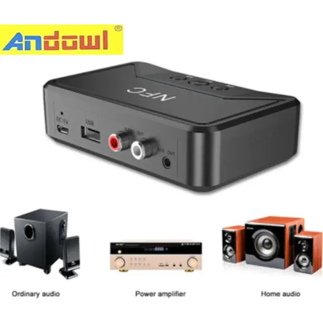 Andowl Q-T92 NFC v5.0 Bluetooth θύρες εξόδου 3.5mm Jack / USB / RCA και NFC 3