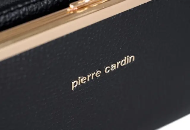 Γυναικείο τσαντάκι ώμου με πορτοφόλι Pierre Cardin,μαύρο, από οικολογικό δέρμα,1239 gn46 3