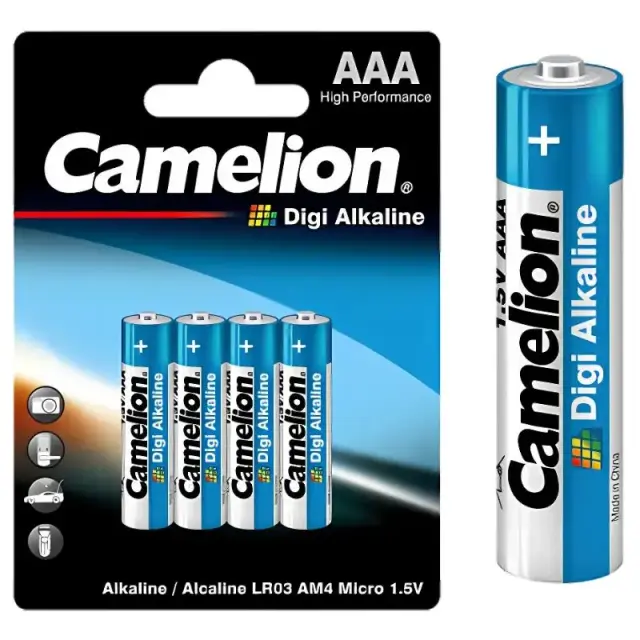 Camelion LR03-BP4DG Digi – Ενισχυμένες Αλκαλικές Μπαταρίες AAA 1,5V (4 τμχ)