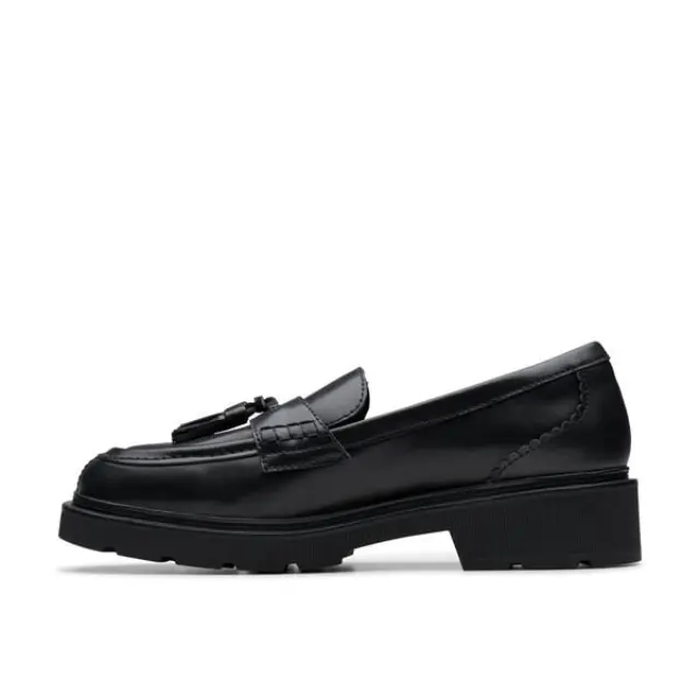 Clarks Lauryl Tassel Black Black Leather - 39.5 2