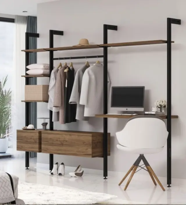 KIT ΑΡΘΡΩΤΩΝ ΠΛΑΙΣΙΩΝ ΡΑΦΙΕΡΑΣ ΓΙΑ 1 ΡΑΦΙ, 1 ΕΡΜΑΡΙΟ & 1 ΣΩΛΗΝΑ (ΧΩΡΙΣ ΤΑ ΞΥΛΙΝΑ ΣΤΟΙΧΕΙΑ) EMUCA ZERO 7022454 ΜΑΥΡΟ ΜΑΤ 3