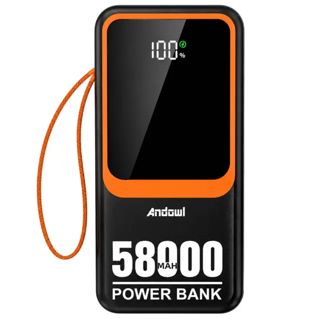 Andowl Power Bank με Ψηφιακή Οθόνη LED 58000mAh Q-TD88 - LED Display Power Bank 0751201 2
