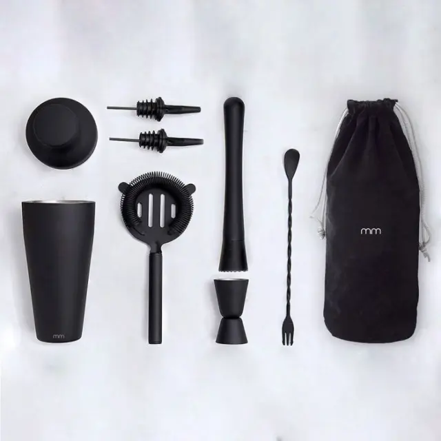 Mikamax® Cocktail Shaker Set - Matt Black 2
