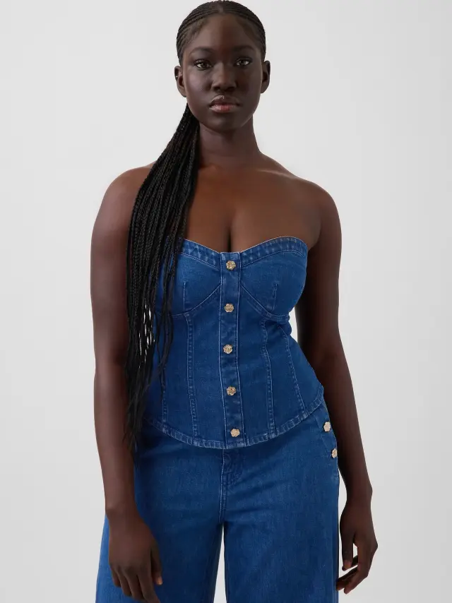 Γυναικείο Gap × HFR Τζιν Κορσέ Top απο την Atelier Ndigo Electric blue - 0