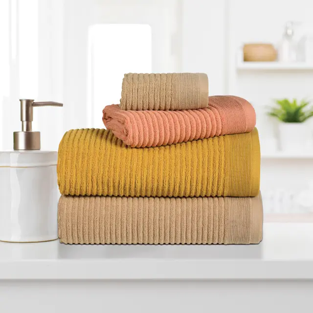 Πετσέτες Σετ 3 Τεμ 30x50-50x90-70x140 Daily 530gsm Das Home 0743 Beige 100% βαμβακερό 2