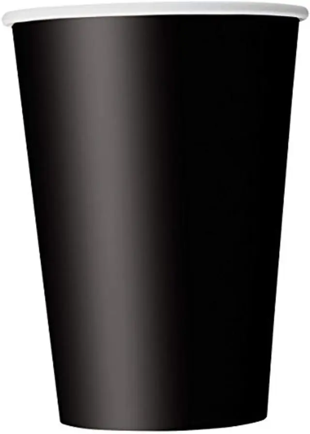 Ποτήρια Χάρτινα 237ml Μαύρο /8 τεμ - Midnight Black