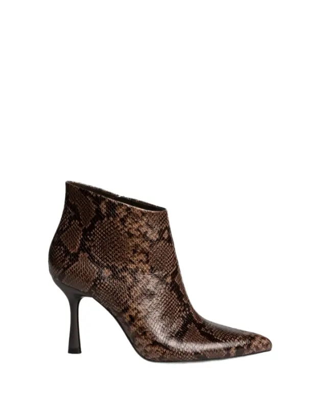 Corina γυναικεία μποτάκια snake με τακούνι M6702-1