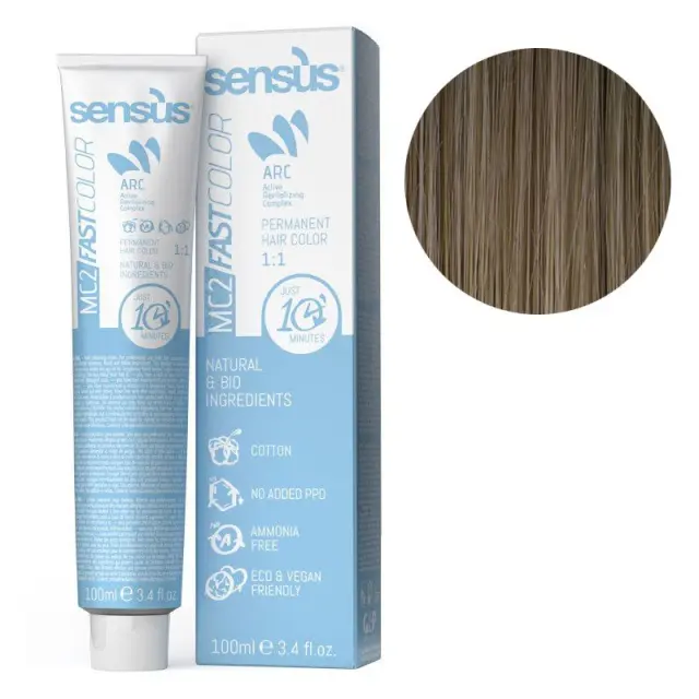 Sensus MC2 Fast Color 7.0 Medium Blonde 100ml - (μόνιμη βαφή χωρίς αμμωνία για γρήγορη εφαρμογή)