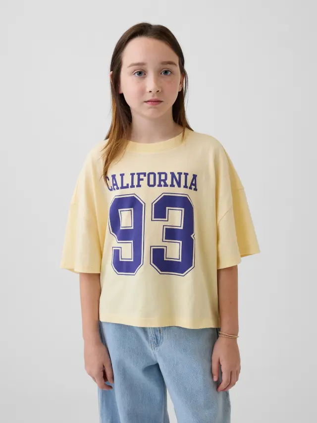 Παιδική Oversized State Graphic Μπλούζα Maize yellow