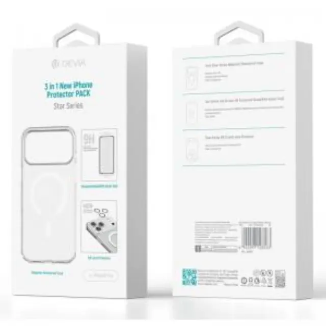 Θήκη TPU & PC & Tempered Glass & Camera Cover Devia Apple iPhone 17 Pro Magnetic Shock Proof Star Pack Διάφανο N69939 2