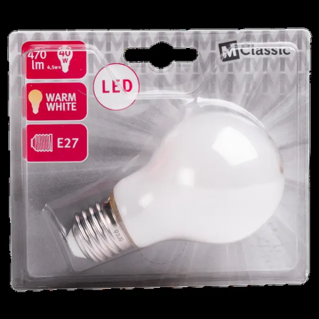 LED Bulb E27 4.5W A60 2700K 470lm FR