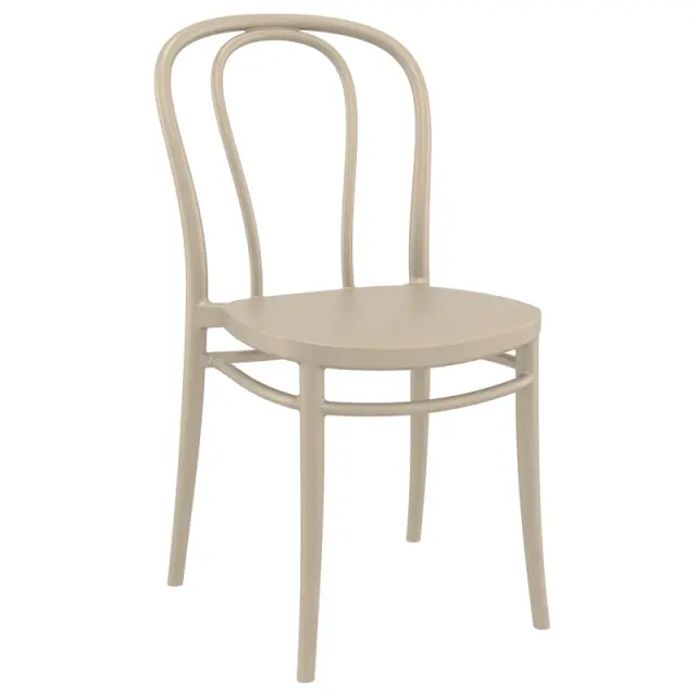 Καρέκλα Στοιβαζόμενη VICTOR Dove Grey PP 45x52x85cm