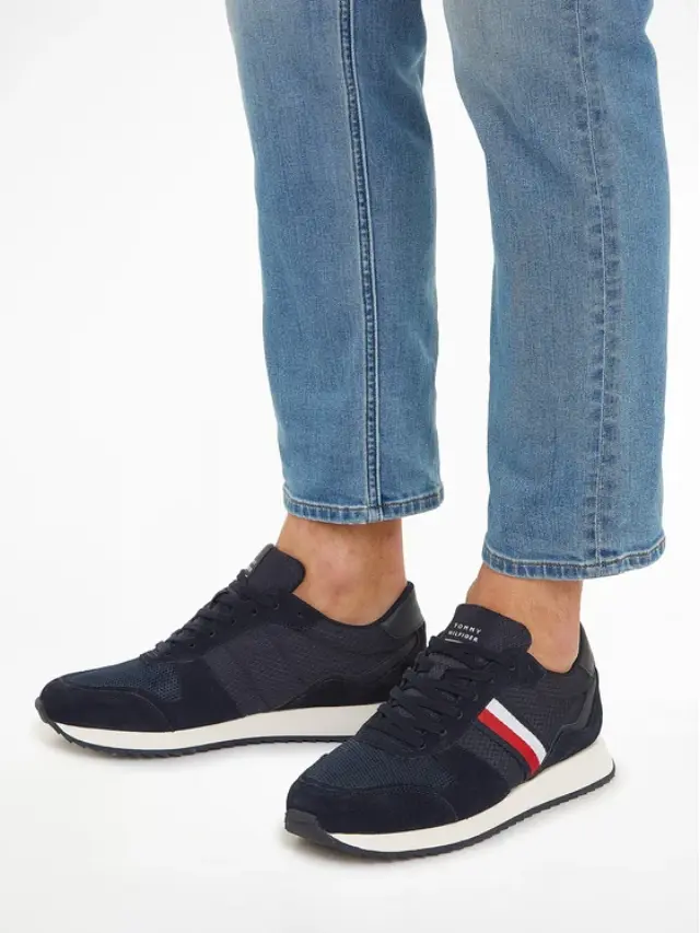 Tommy Hilfiger - Ανδρικά Sneakers Runner Evo Mix FM0FM04699-DW5 Μπλε - 40 2