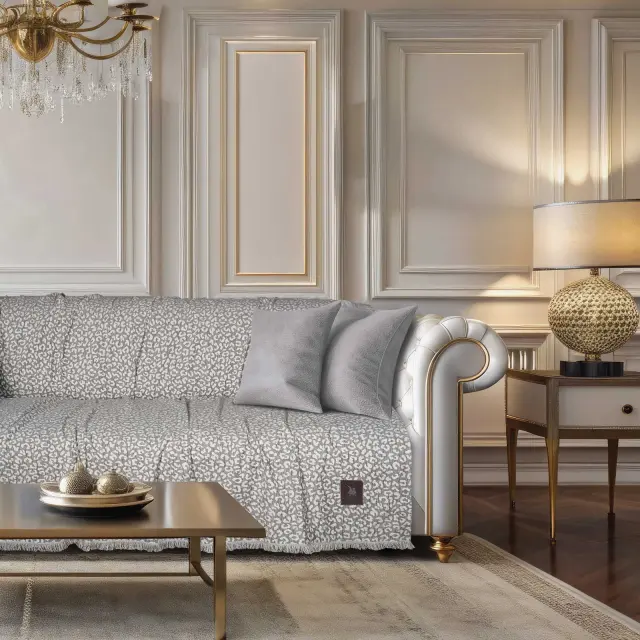 Ριχτάρι Διθέσιο 180x250 Essential Greenwich Polo Club 3980 Grey 70% Ακρυλικό Σενίλ-20% Βαμβάκι-10% Πολυέστερ