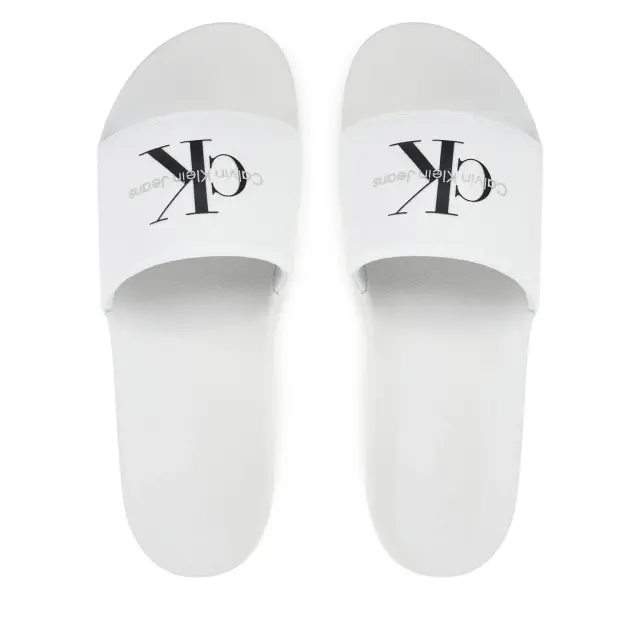 Ανδρικές Παντόφλες Slide Calvin Klein YM0YM01271 0K4 Λευκές Άσπρο - 43 3