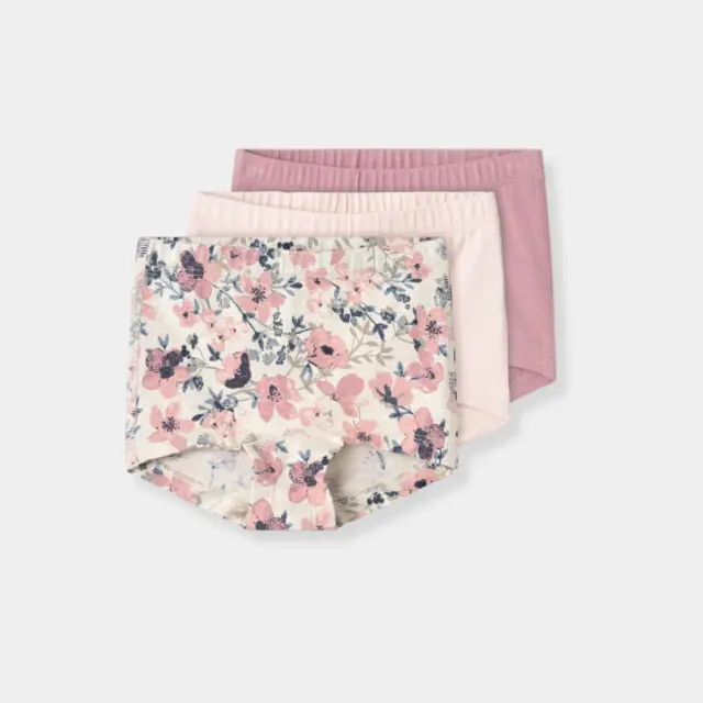 Παιδικά Εσώρουχα Κοριτσιού Name It 3-Pack Rose Floral - 2-3 ετών