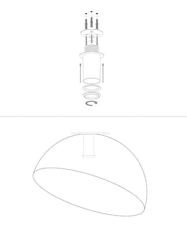 SFERA καμπάνα φωτιστικό οροφής μαύρο/χάλκινο Ø 50 cm Μαύρο Χάλκινο 3