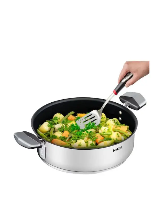 Tefal Emotion Σωτέζα από Ανοξείδωτο Ατσάλι με Καπάκι με Αντικολλητική Επίστρωση 26cm E33371 2
