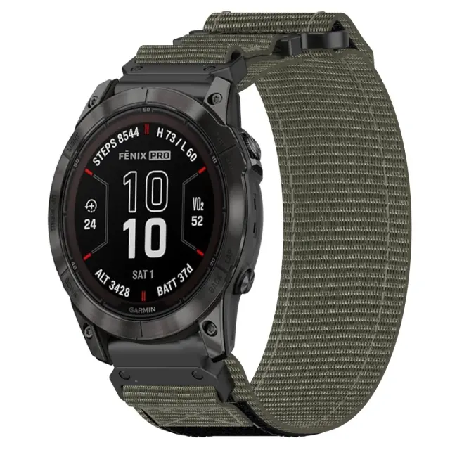 Nylon Hook Λουράκι για Garmin Fenix 3/5x/3hr/5x Plus/6x/6x Pro/7x/8/9 (51mm)-Grey OEM