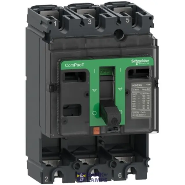 Circuit Breaker Basic Frame ComPact NSX NSX160H, 3P, 70kA, 415V AC, 10kA, Poles Description: 3P