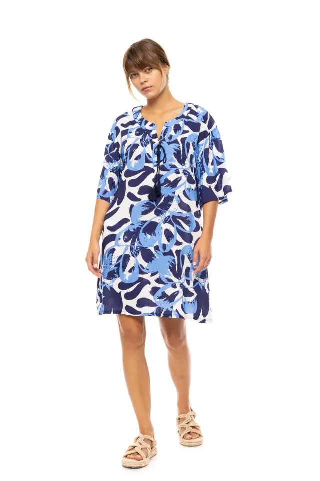 Beachwear Abstact Floral B576 Type Pink Label 2
