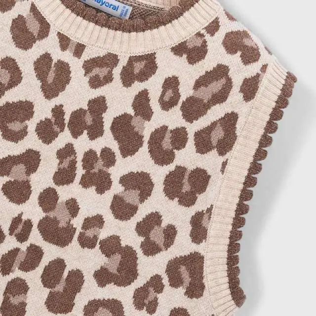 Mini 2 έως 10 ετών Γιλέκο πλεκτό κάστανο 2