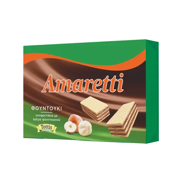 Amaretti classic γκοφρέτα Γάλακτος με Φουντούκι 68gr