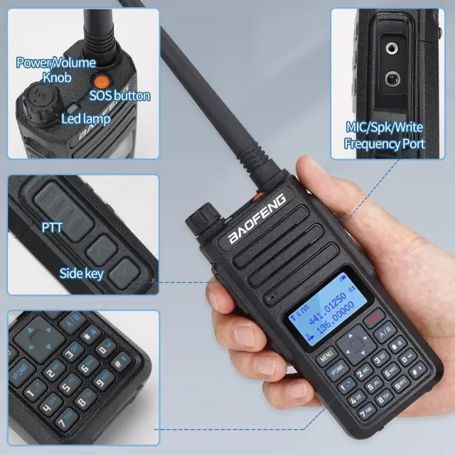 Baofeng BF-H6 Ασύρματος Πομποδέκτης UHF/VHF 10W με Μονόχρωμη Οθόνη 2