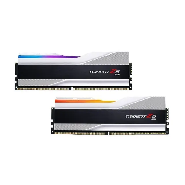 G.Skill Μνήμη Ram TridentZ Z5 RGB 32GB (2x16GB) 6400MHz Silver (F5-6400J3239G16GX2-TZ5RS)