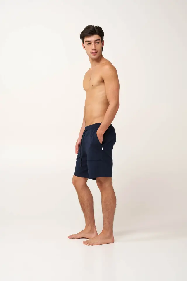 Ανδρική Βαμβακερή Φούτερ Βερμούδα Vamp 24843 DARK GRAY 2
