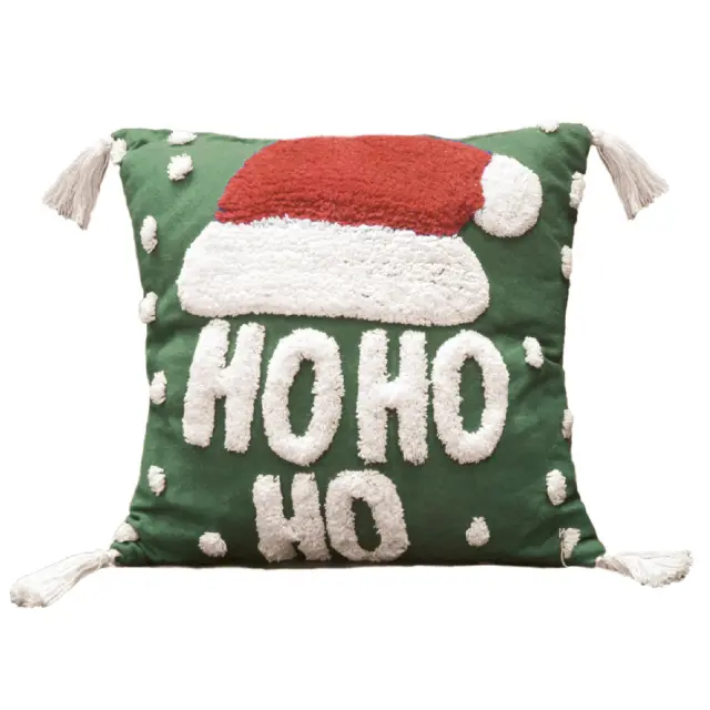 Διακοσμητικό Μαξιλάρι 40x40 Με Γέμιση Das Home Christmas 0848 Green 100% βαμβακερό