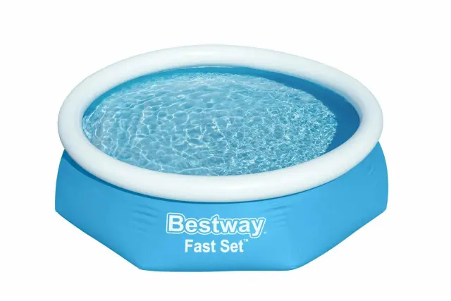 Bestway Στρογγυλή Φουσκωτή Πισίνα 244x244x61εκ. Fast Set Μπλε (57448)