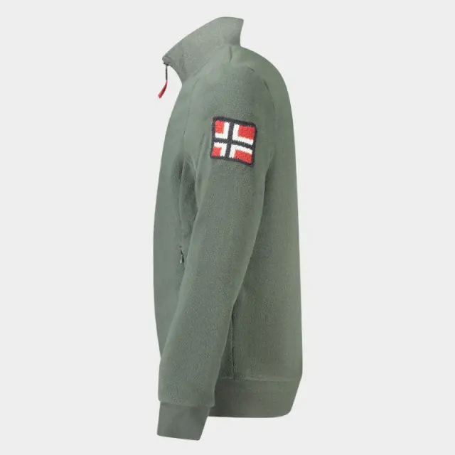 Norway Nautical School - Ανδρική Ζακέτα Φούτερ Fleece 859532-ARMY Χακί - L 3