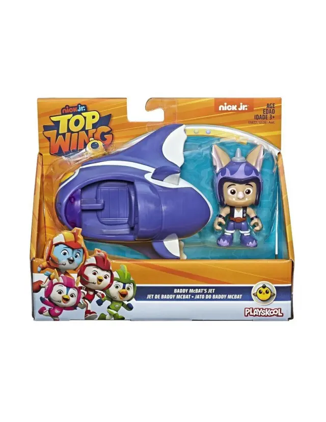 Hasbro PLAYSKOOL Top Wing Baddy Mcbat Φιγούρα Με Όχημα - Jet E5281 / E5822